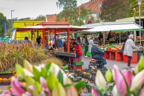 Der Wochenmarkt Klopstockstraße.