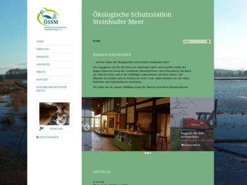 Vorschau auf oessm.org, der Homepage der Ökologischen Schutzstation Steinhuder Meer in Winzlar.