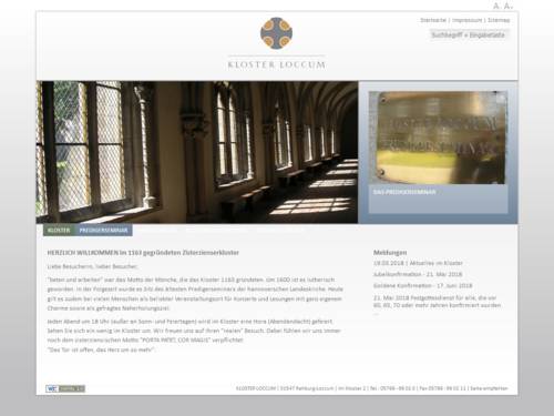 Internetauftritt des Klosters Loccum