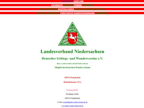 Vorschau auf den Internetauftritt des Landesverbands Niedersachsen - Deutscher Gebirgs- und Wandervereine e.V.