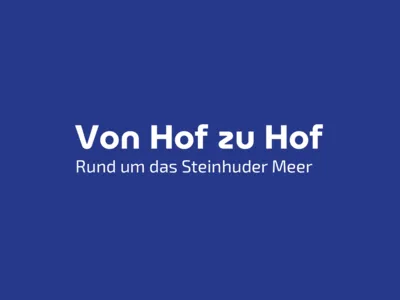 Ausschnitt eines Flyerdeckblattes mit blauem Hintergrund und Schriftzug
