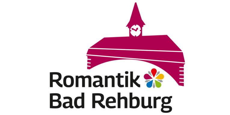 Logo: Text "Romantik Bad Rehburg", darüber die gezeichnete Front eines historischen Gebäudes