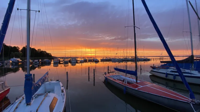 Sonnenaufgang vom Nordufer des Steinhuder Meeres