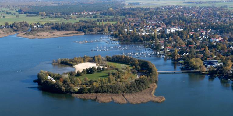 Luftaufnahme Badeinsel Steinhuder Meer