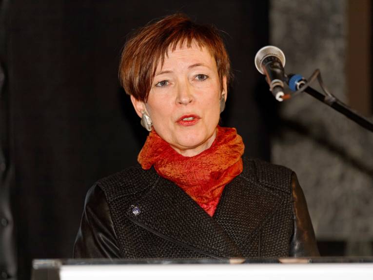 Cornelia Zügge vom Europäischen Informations-Zentrum Niedersachsen am Rednerpult